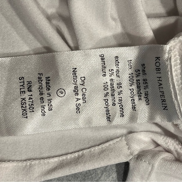 Kobi Halperin White Tee Shirt With Ruffle Sleeves Sz-S - Picture 7 of 7